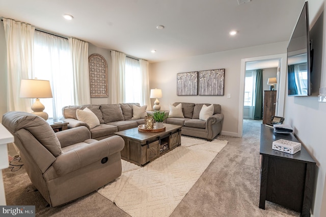 view of carpeted living room