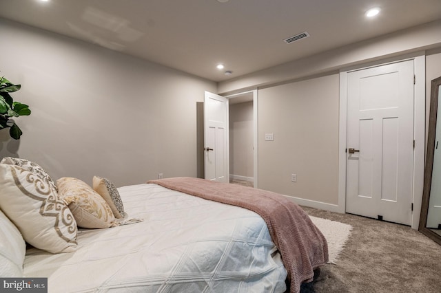 view of carpeted bedroom