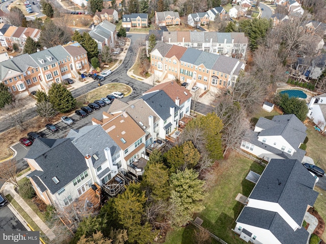 drone / aerial view featuring a residential view