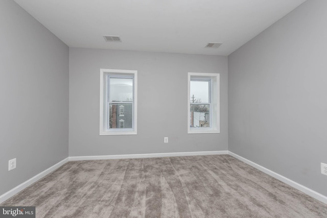 view of carpeted empty room