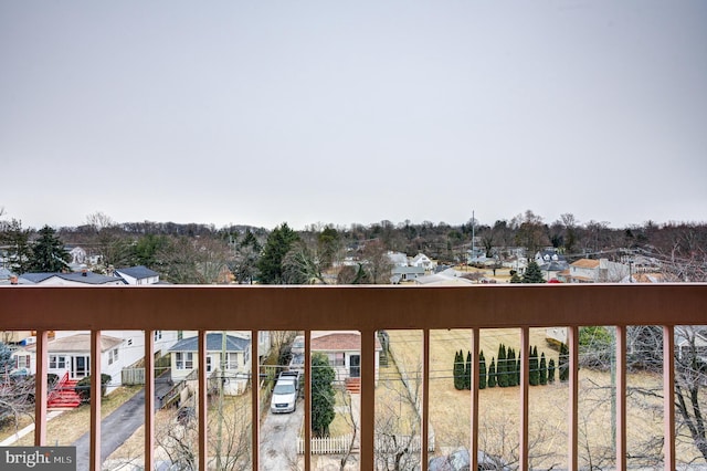 balcony with a residential view