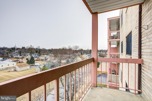 balcony with a residential view