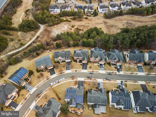 bird's eye view featuring a residential view