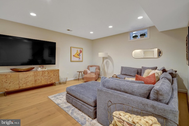 living room featuring hardwood / wood-style floors