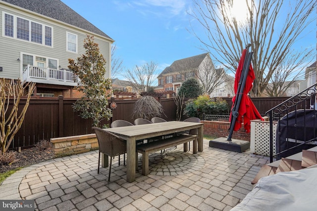 view of patio / terrace featuring a grill