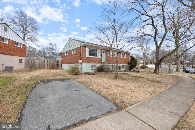 view of front of property featuring central AC unit