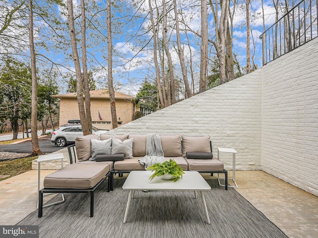 view of patio / terrace with an outdoor hangout area