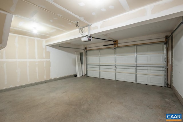 garage featuring a garage door opener