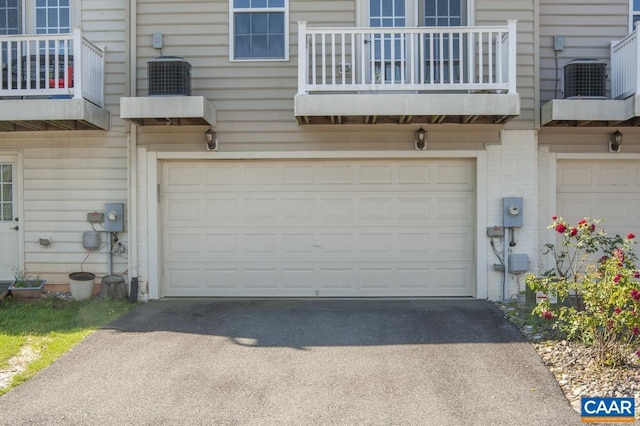 garage with central AC