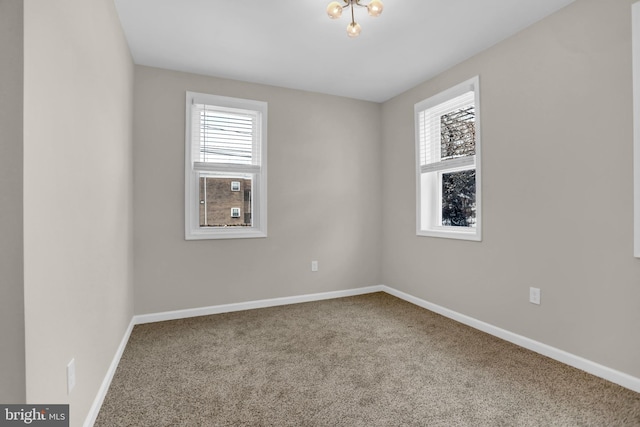 view of carpeted empty room