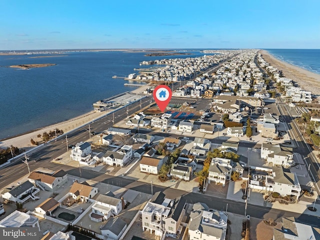 5 E Dayton Ave, Long Beach Township, NJ 08008 - aerial view of property and surrounding area featuring a large body of water and nearby suburban area