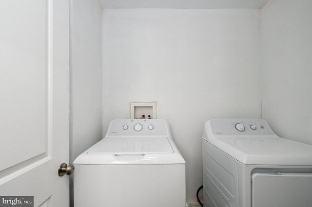 laundry room with separate washer and dryer