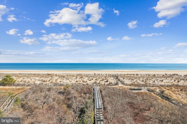 water view with a beach view