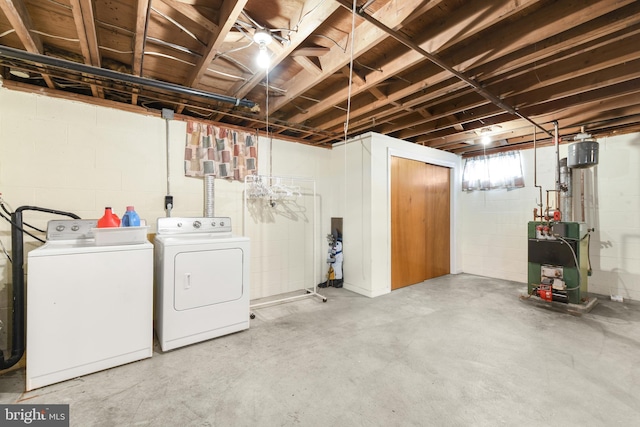 basement with independent washer and dryer