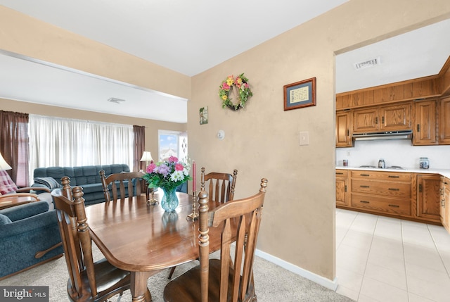 view of dining room