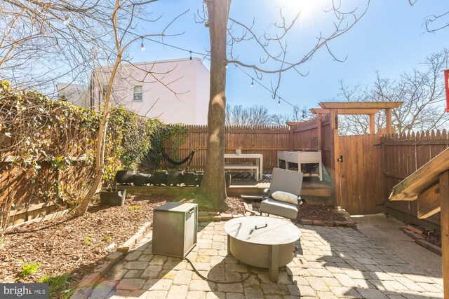 view of patio / terrace with a fenced backyard