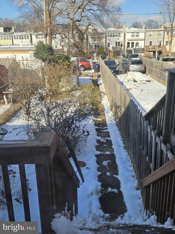 view of snowy yard