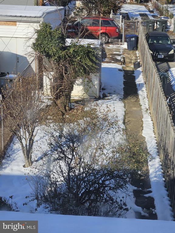 view of snowy yard