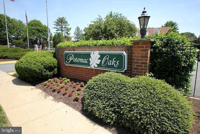 view of community sign