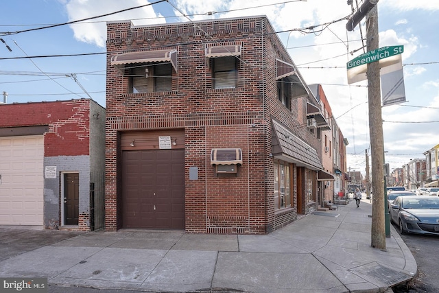 view of property with a garage