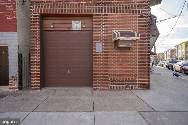 garage with driveway