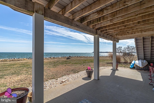 3 Ingram Bay Dr, Heathsville, VA 22473 - view of patio featuring a water view