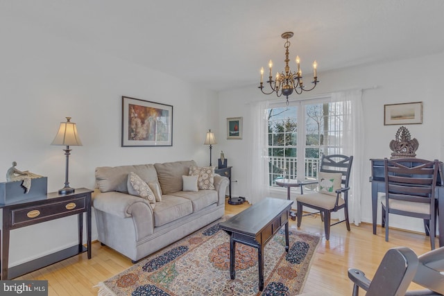 3 Ingram Bay Dr, Heathsville, VA 22473 - living room with wood finished floors and a chandelier
