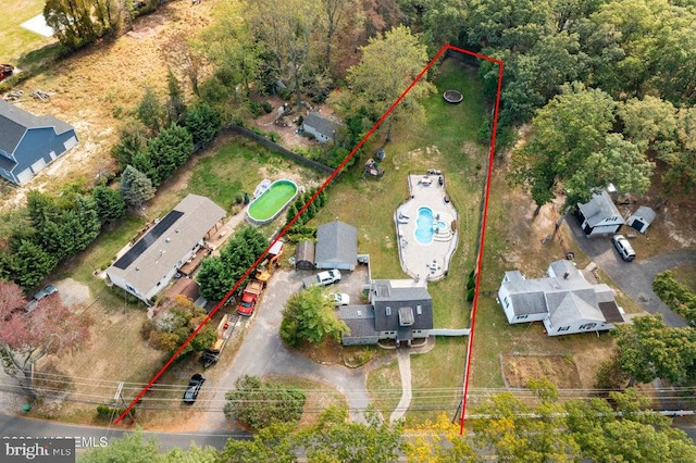 birds eye view of property