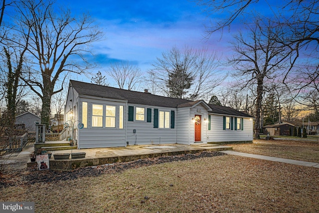 view of front of home featuring a patio area