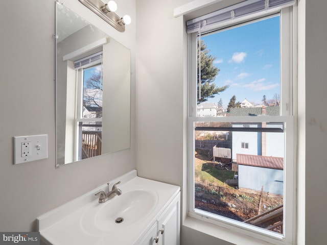 bathroom with vanity