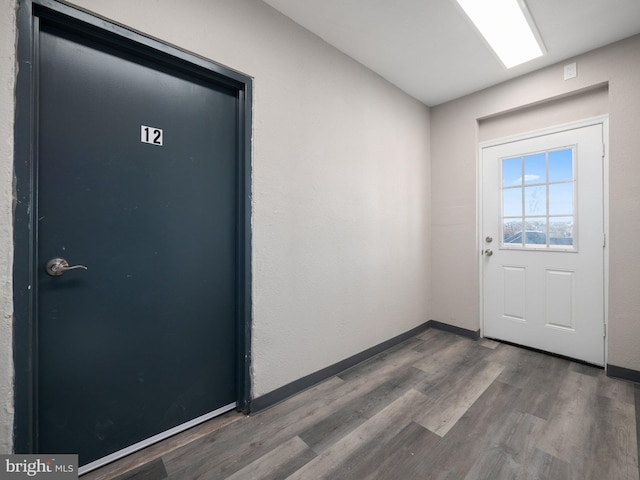 foyer featuring hardwood / wood-style floors