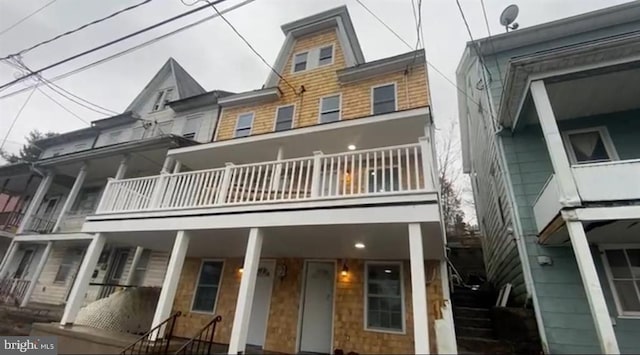 exterior space with a balcony