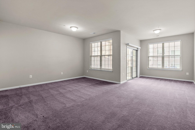 carpeted spare room with plenty of natural light