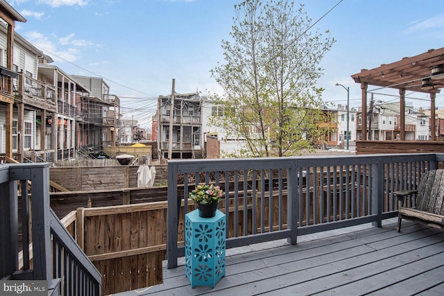 view of wooden terrace