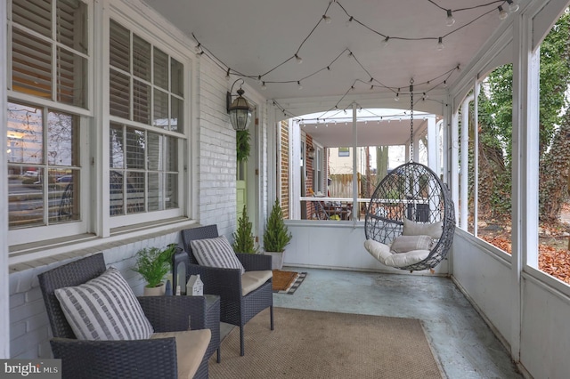 view of sunroom