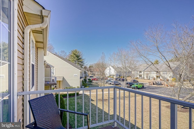 balcony with a residential view