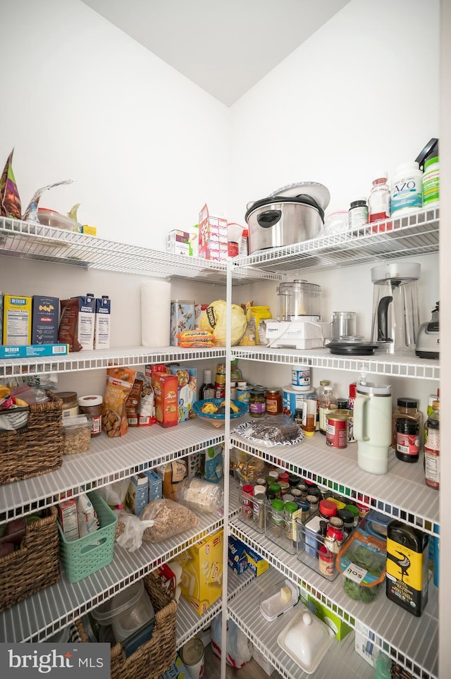 view of pantry