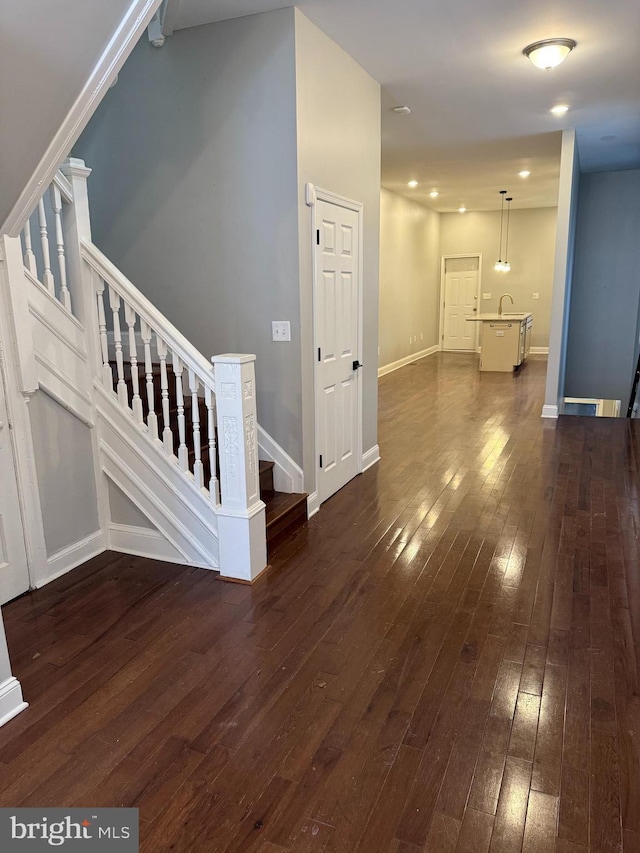 interior space featuring hardwood / wood-style flooring