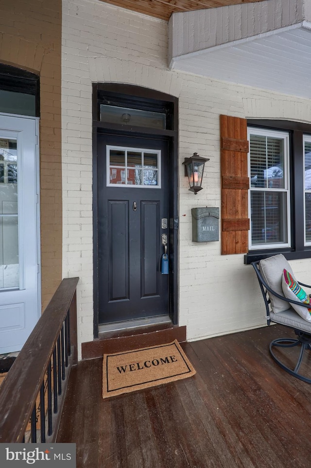 view of doorway to property