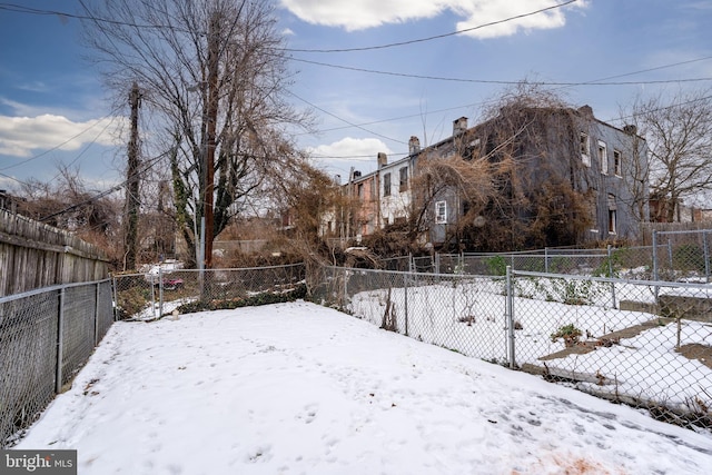 view of snowy yard