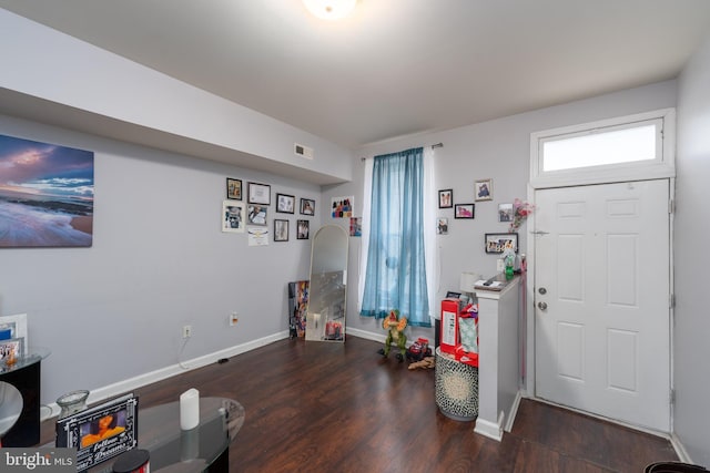 entryway featuring dark hardwood / wood-style flooring