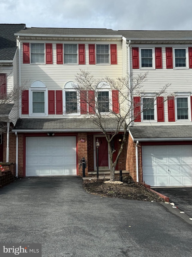 view of property featuring a garage