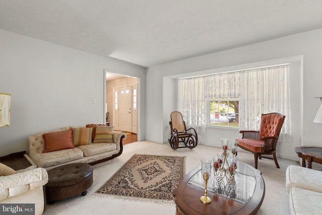 view of carpeted living room