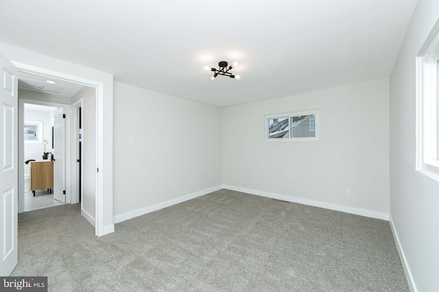 view of carpeted empty room