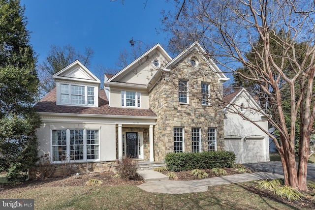 view of front of home featuring a garage