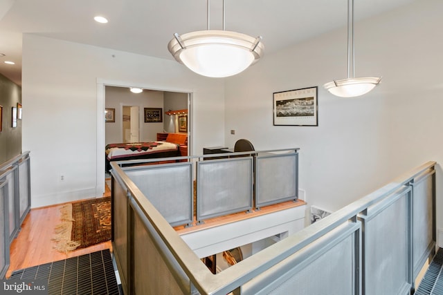 interior space with hardwood / wood-style floors