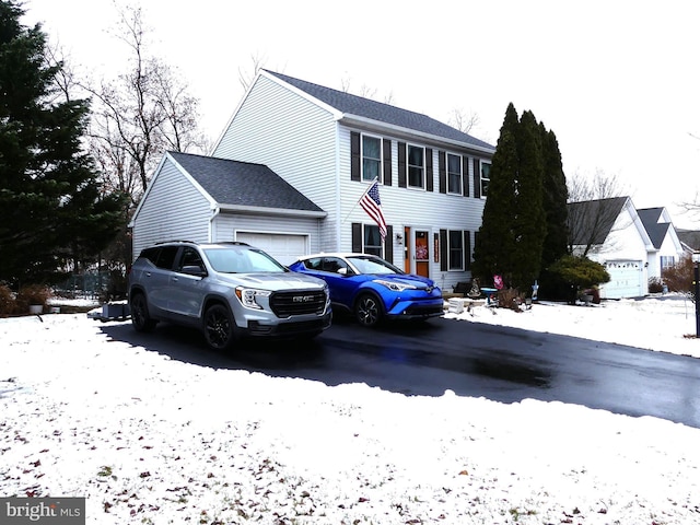 view of front facade with a garage