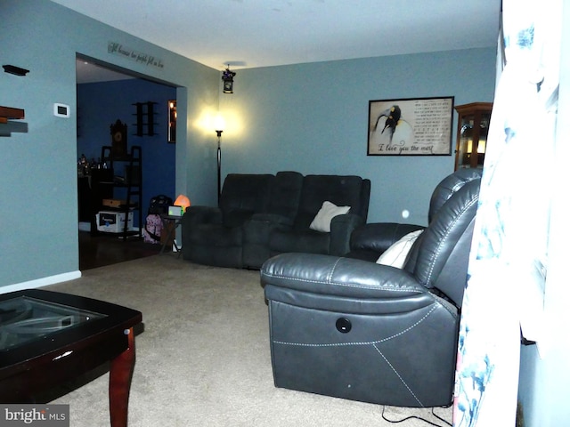 view of carpeted living room