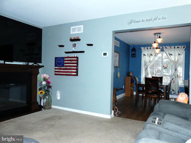 view of carpeted living room