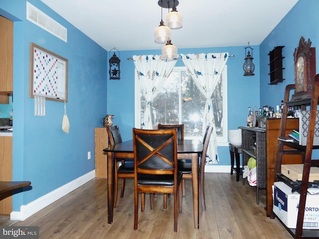 dining room featuring wood-type flooring